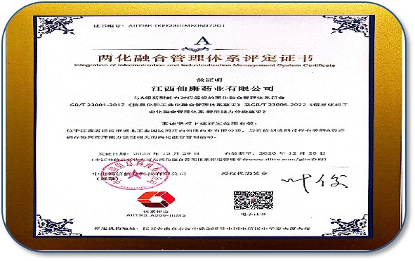 2023年兩化融合管理體系評定證書